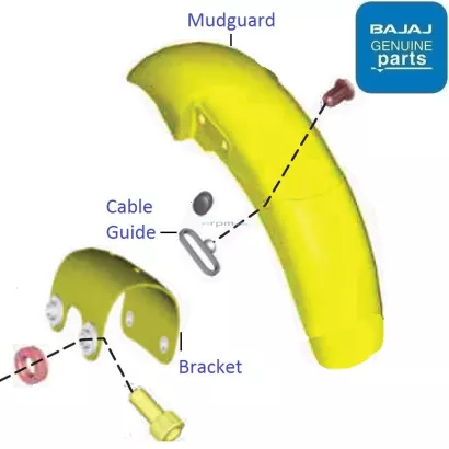 Pulsar as 150 top rear mudguard price