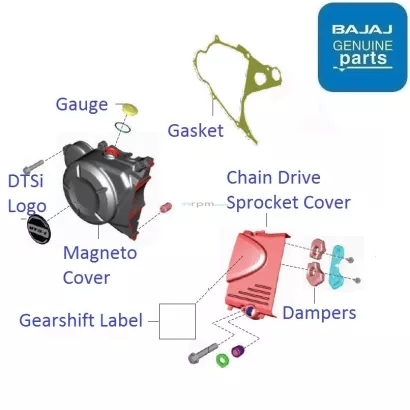 Bajaj pulsar 150 engine cover discount