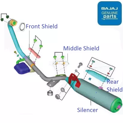 Pulsar 150 silencer cover store