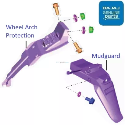 Bajaj Pulsar 150 Twin Disc UG5 BS4 Rear Mudguard