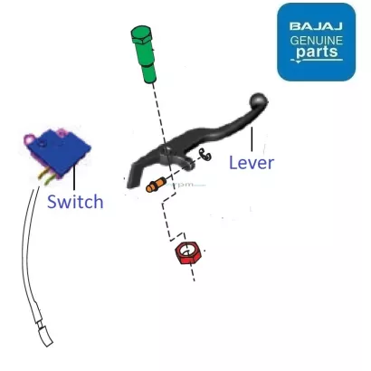 pulsar 180 back brake lever