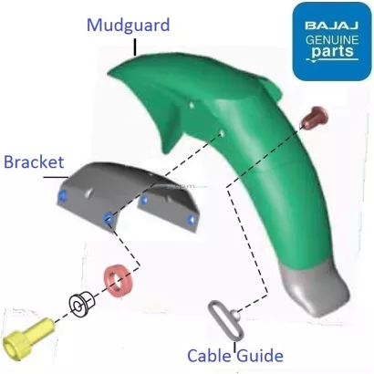 Bajaj pulsar front mudguard store price
