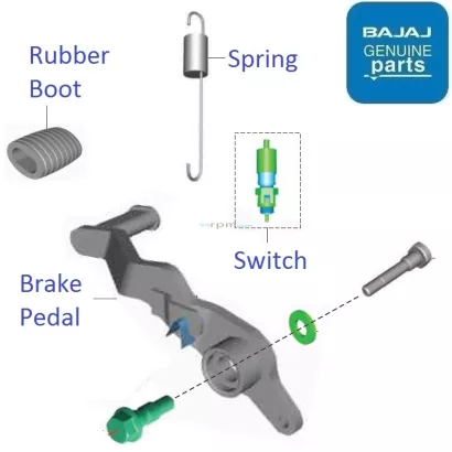 Bajaj Pulsar 180 BS4 UG5 Rear Brake Pedal