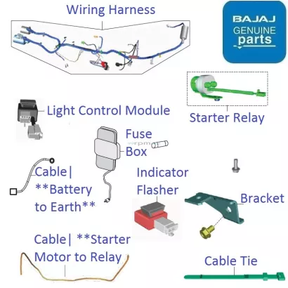 Pulsar 180 cheap wiring kit price