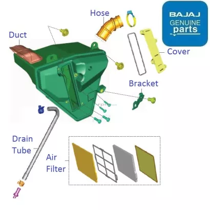 Pulsar 180 air filter on sale price