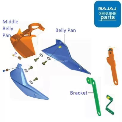 Bajaj Pulsar 180F Neon Belly Pan