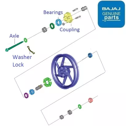 Bajaj Pulsar 180F Neon Rear Axle