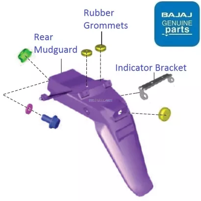 Pulsar 180 rear mudguard price sales