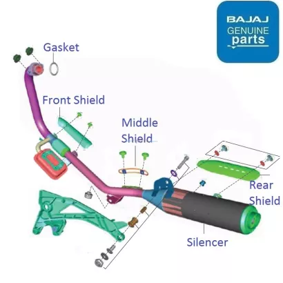 pulsar 220 silencer cover