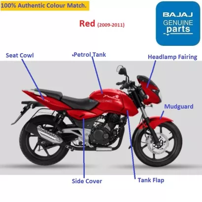 Pulsar 180 UG4 BS3 Red Color 2009 2011 Painted Parts i.e