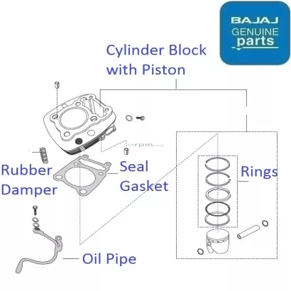 Bajaj pulsar 180 block piston price discount