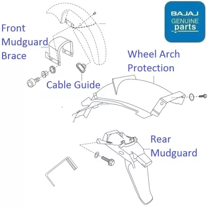 Pulsar 180 front hotsell mudguard price