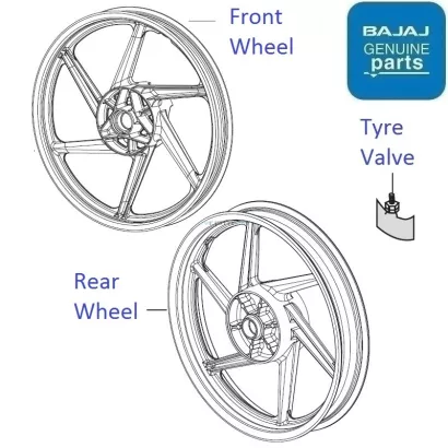 Pulsar 180 alloy hotsell wheel