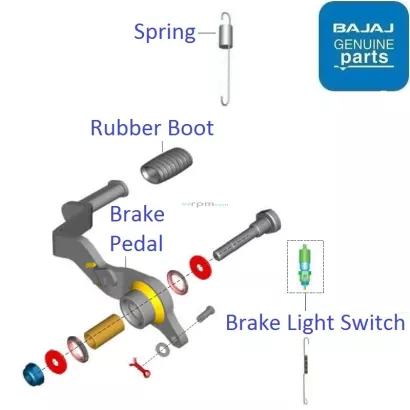 Pulsar 180 brake pedal price Clearance