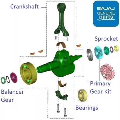 Pulsar 200 on sale ns crankshaft price