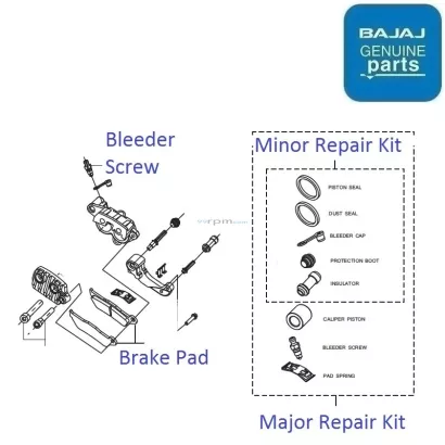 Bajaj Pulsar 200 2007 2009 Caliper Components