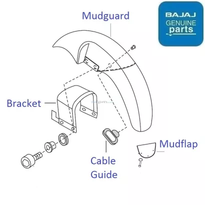bajaj pulsar 220 front mudguard price