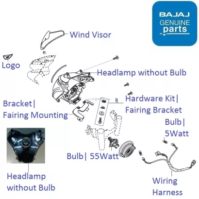 Pulsar 220 headlight bulb original sale price