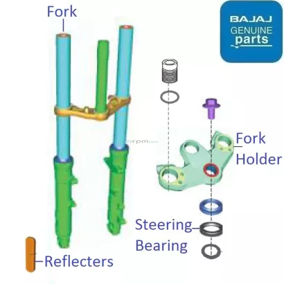 Pulsar 220 front fork clearance size