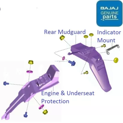 Pulsar 220 shop rear mudguard price