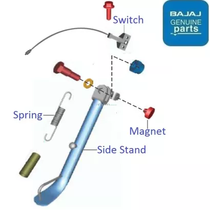 Pulsar 220 outlet side stand bracket