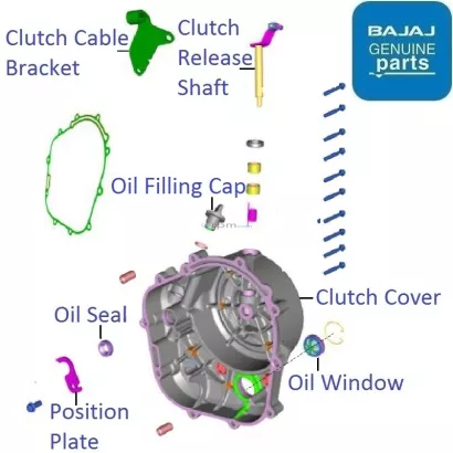 Bajaj Pulsar F250 Single ABS 2021 23 Clutch Cover