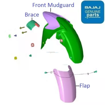 Bajaj pulsar 220 shop front mudguard price