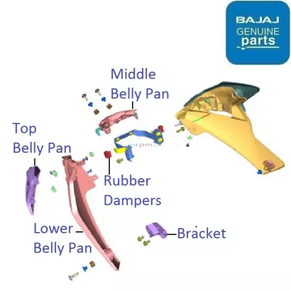 Bajaj Pulsar N250 Single ABS 2021 23 Belly Pan