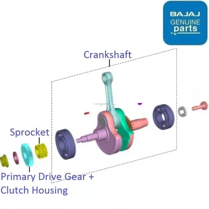 Bajaj Pulsar N250 Single ABS 2021 23 Crankshaft