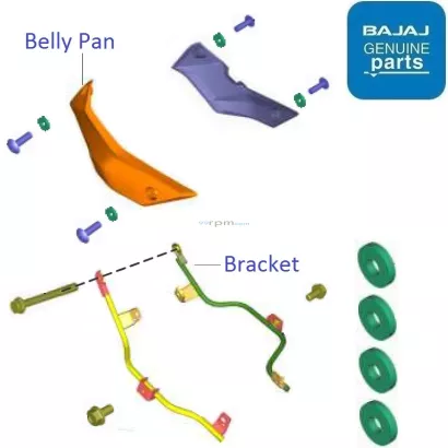 Bajaj pulsar shop belly pan