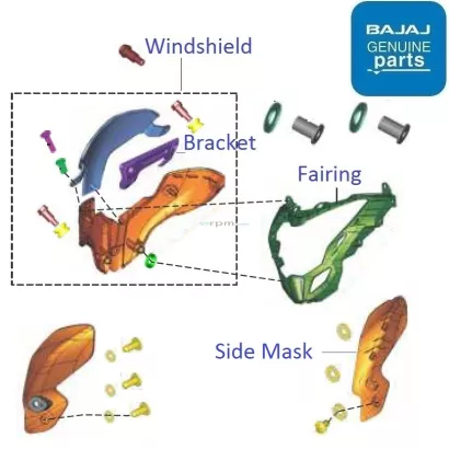 Bajaj Pulsar NS160 BS6 Headlamp Fairing