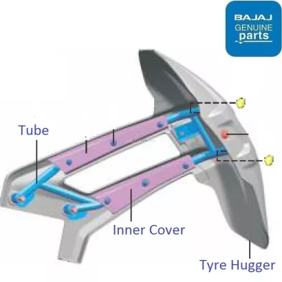 Pulsar ns back mudguard price sale