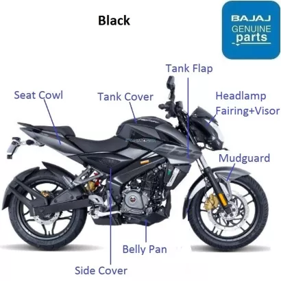 Bajaj Pulsar NS200 BS6 Feb Oct 2020 Black Color Theme Painted