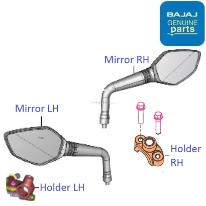 Bajaj Pulsar NS200 BS6 Feb Oct 2020 Rear View Mirror
