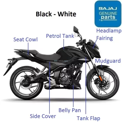 Bajaj Pulsar P150 Twin Disc 2022 23 Black Paint White Decal