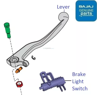 Bajaj Pulsar P150 Twin Disc 2022 23 Hand Brake Lever