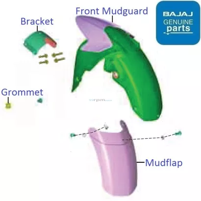 Pulsar 150 twin disc front 2025 mudguard price