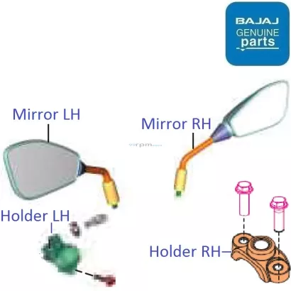 Bajaj Pulsar P150 Twin Disc 2022 23 Rear View Mirror