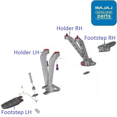 Bajaj Pulsar P150 Twin Disc 2022 23 Rear Footstep