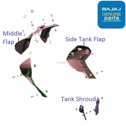 Bajaj pulsar tank flap outlet cover