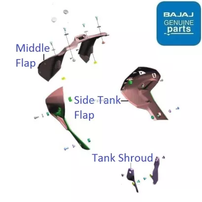 Pulsar 150 tank flap cover price on sale