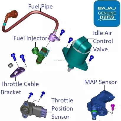 Pulsar rs 200 fuel injector outlet price