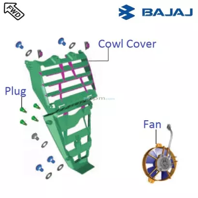 Bajaj Pulsar RS200 BS3 2015 16 Radiator Fan