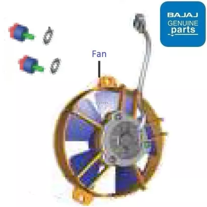 Bajaj pulsar 200 ns radiator best sale fan price