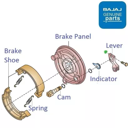 Bajaj v15 brake shoe clearance price