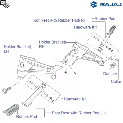 pulsar 180 footrest bracket