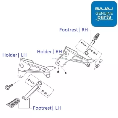 Pulsar 150 deals footrest kit price