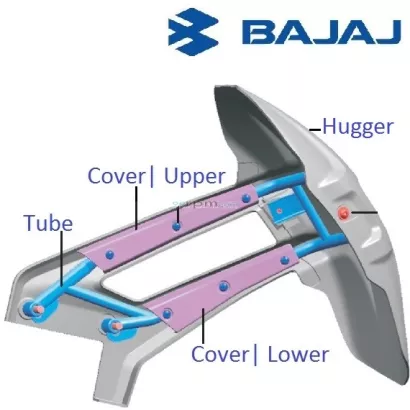 Pulsar 200 ns rear mudguard price new arrivals