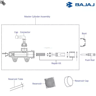 Bajaj Pulsar 220S DTSi Rear Brake Master Cylinder