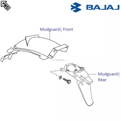 Bajaj Pulsar 220S DTS i Rear Mudguard